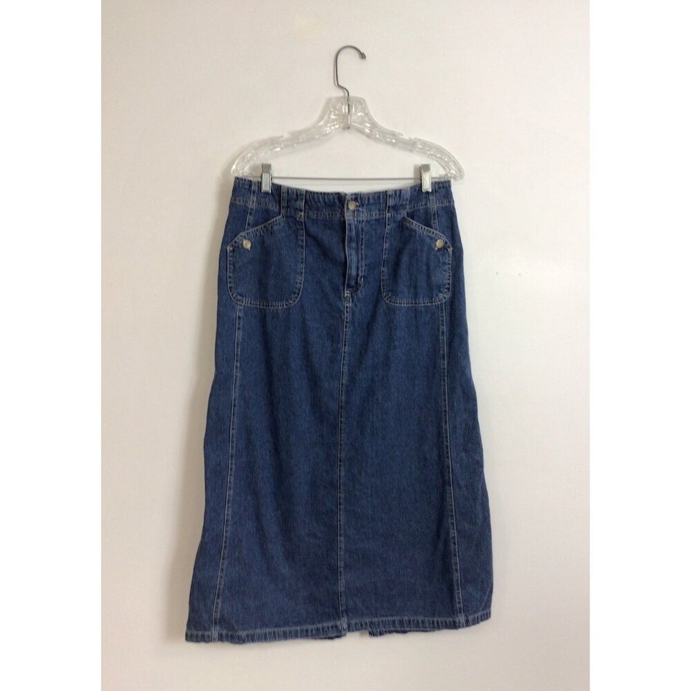 Vintage Maxi Jean Skirt Womens 12